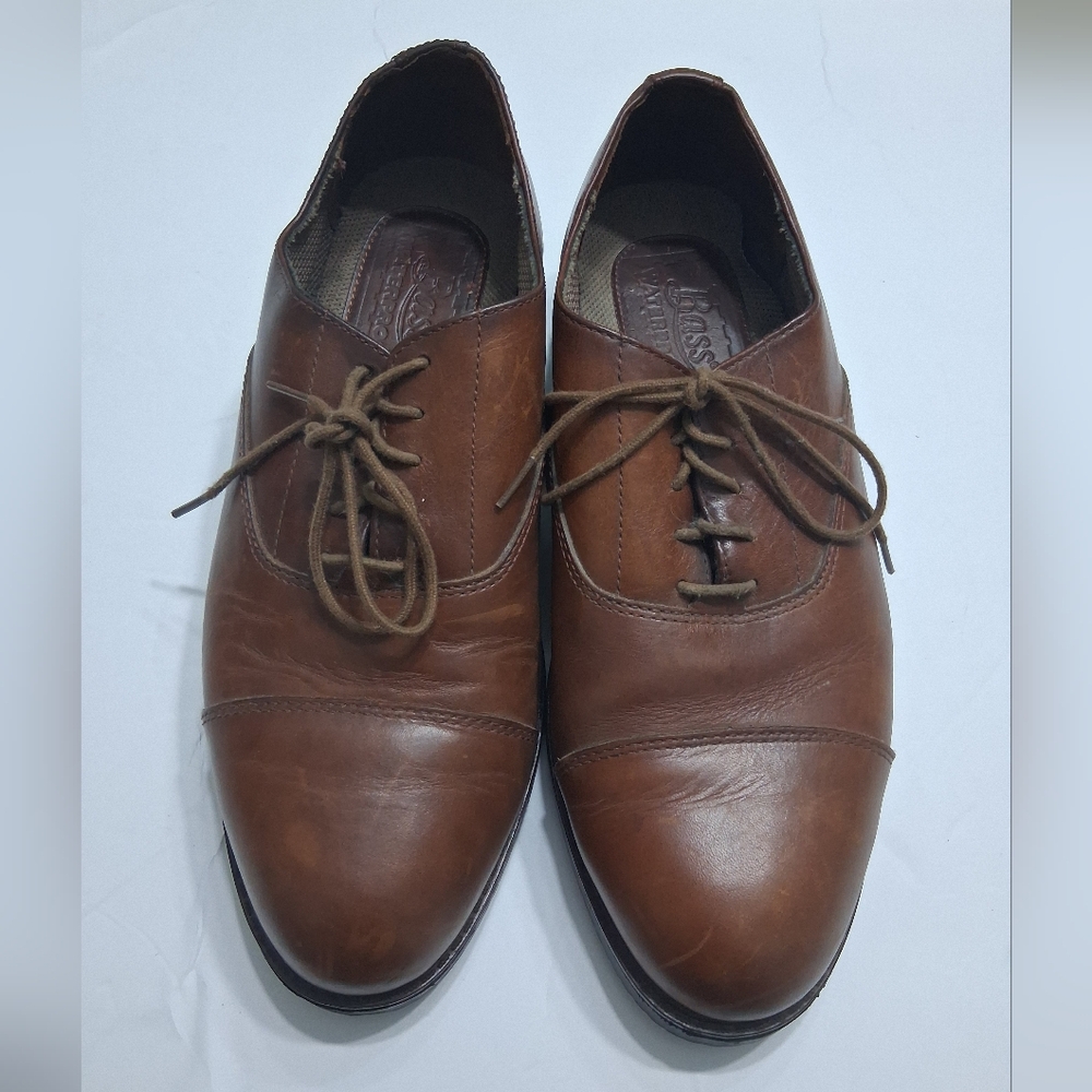 Bass Waterproof Brown Leather Oxford Men's Shoes Size 10.5 Pre-owned